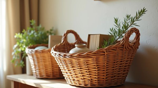 Choisir un panier tressé : allier esthétique et praticité pour un rangement harmonieux